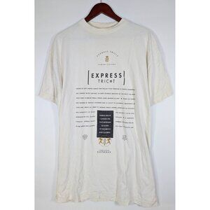 Vintage Express Tricot Fine Knit Clothing Single Stitch Shirt Size Large XL USA